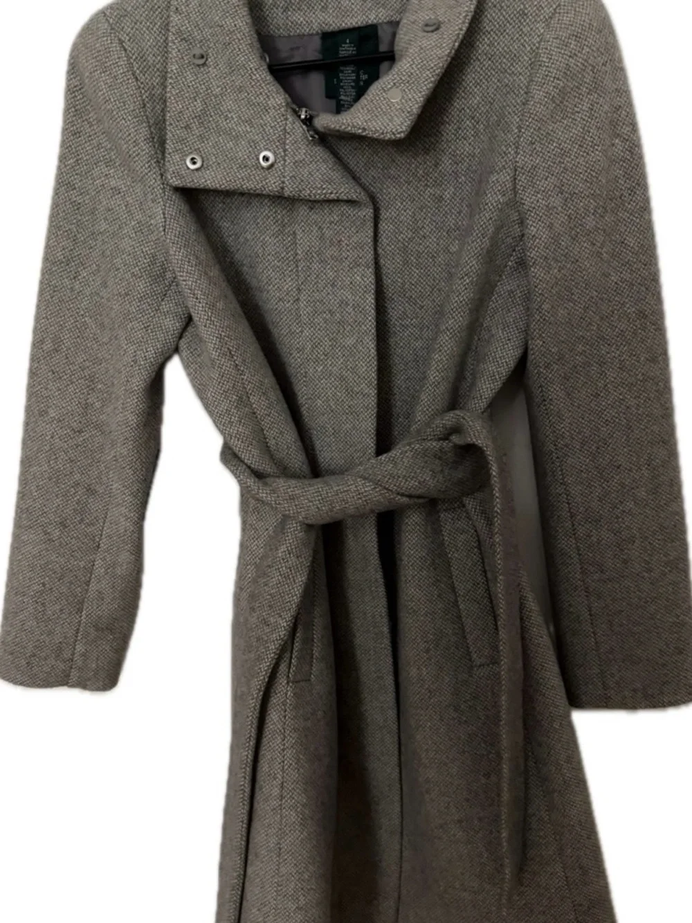 Ralph Lauren Women's Belted Trench Coat in Heather Gray - Picture 2 of 5